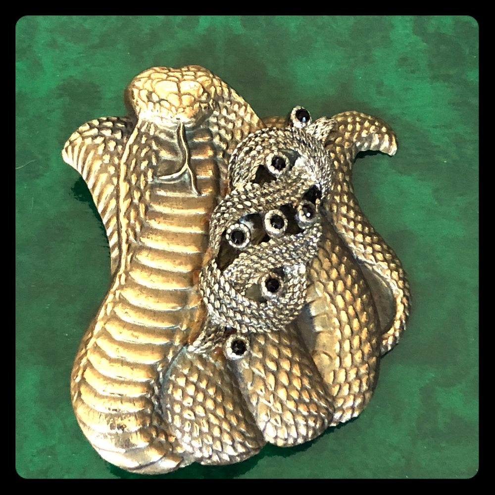 Vintage Brass 80’s Baron Serpent Buckle